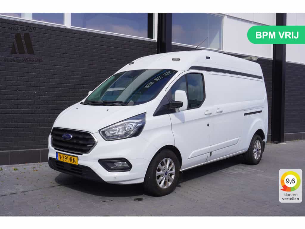 Ford Transit Custom 2.0 TDCI L2H2 130PK Automaat 2x schuifdeur EURO 6 - Airco - Navi - Cruise - Stoelverwarming - €12.900,- Excl.