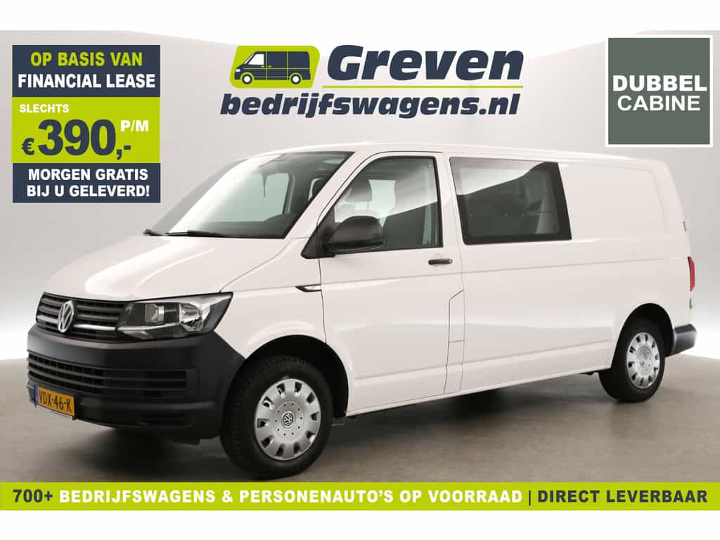 Volkswagen Transporter 2.0 TDI L2H1 | Dubbele Cabine | 6 Persoons | Airco Cruise Carplay Navigatie Elektrpakket