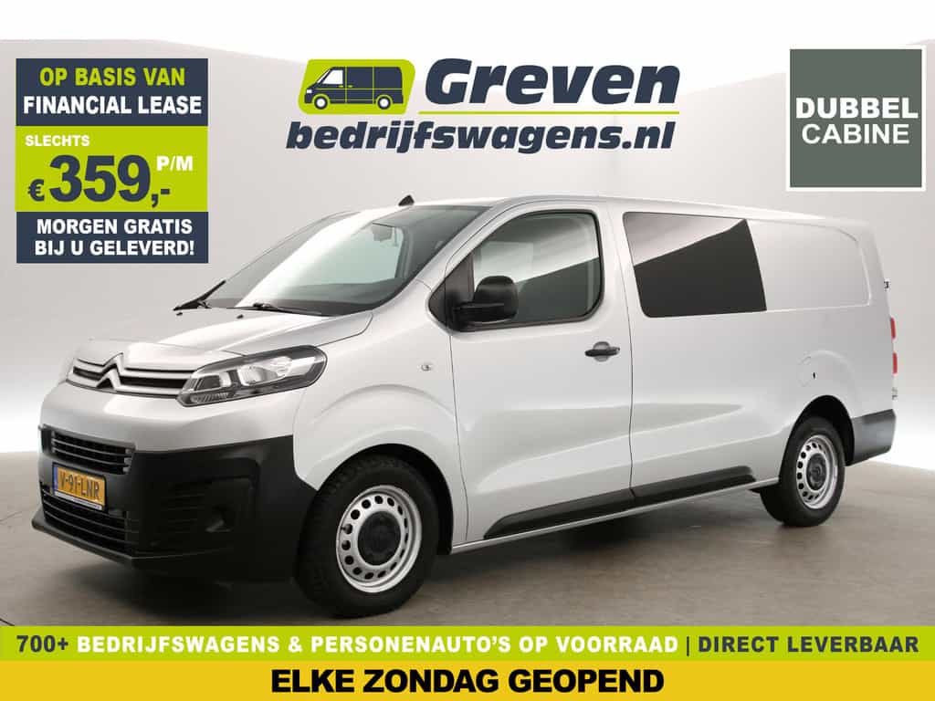 Citroën Jumpy 2.0 BlueHDI L3H1 | MARGE! | Dubbele Cabine | 5 Persoons | Airco Cruise Carplay Navi PDC Trekhaak