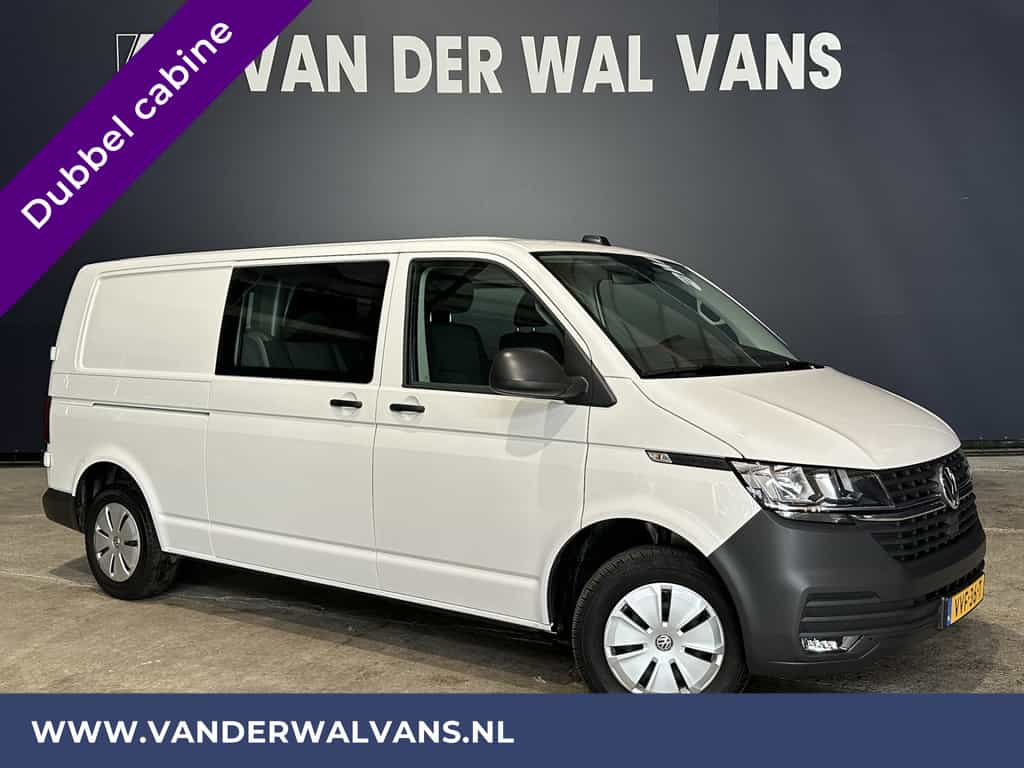 Volkswagen Transporter 2.0 TDI L2H1 Dubbele Cabine Euro6 Airco | 5-Zits | Navigatie | Trekhaak | Apple Carplay Android Auto, Cruisecontrol, Parkeersensoren