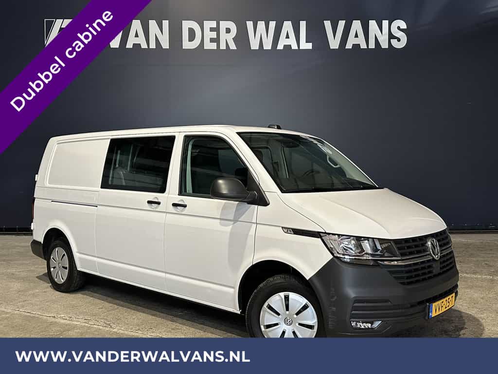 Volkswagen Transporter 2.0 TDI L2H1 Dubbele Cabine Euro6 Airco | 5-Zits | Navigatie | 2200kg Trekhaak | Apple Carplay Android Auto, Cruisecontrol, Parkeersensoren