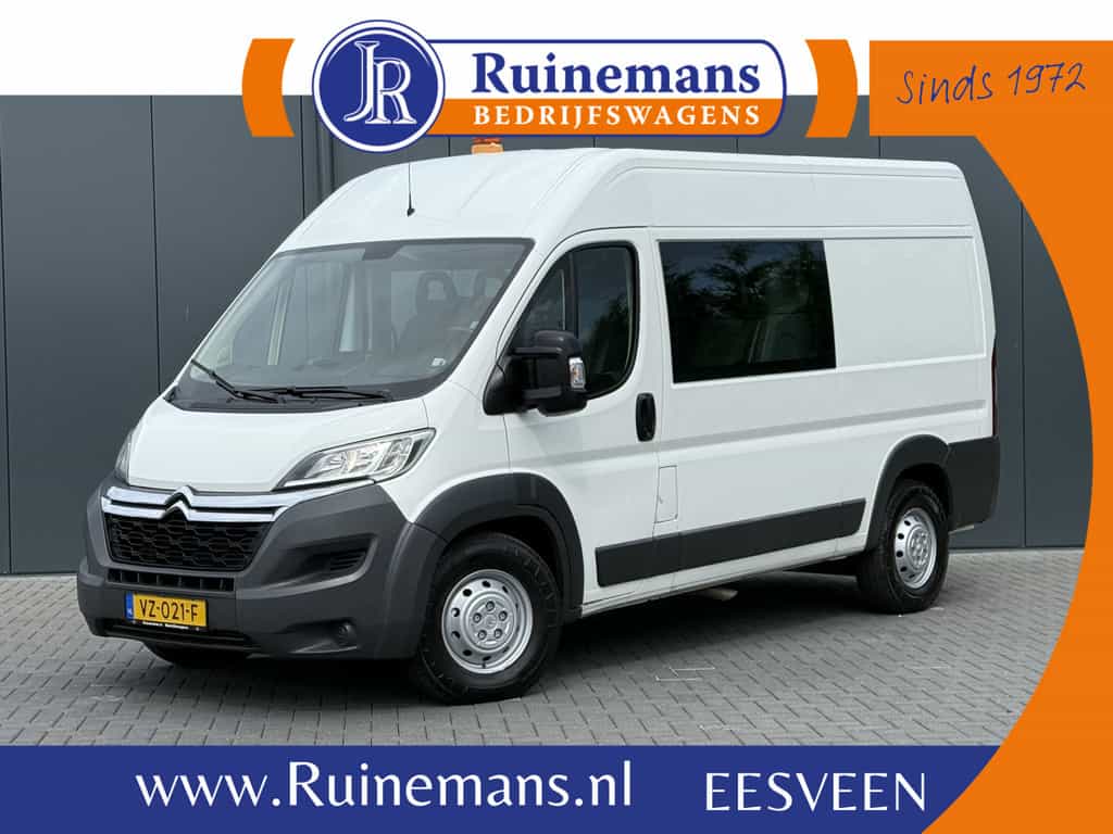 Citroën Jumper 2.2 HDI 131 PK ZWAAR / L2H2 / 1e EIG. / 7-PERS DUBBELE CABINE / AIRCO / 3 TONS TREKHAAK / CAMERA / INRICHTING