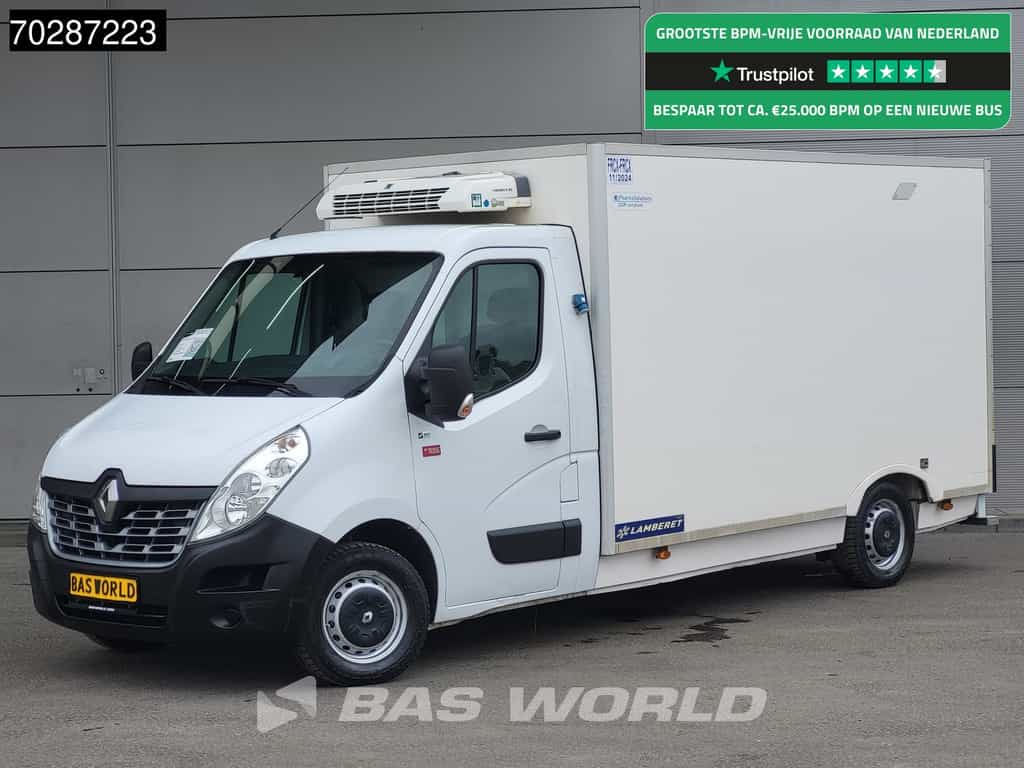 Renault Master 145PK Koelwagen Vriezer Lamberet Thermo King V-300 MAX 230V Stekker Airco Cruise Parkeersensoren Euro6 Koel Koeler Kühl Kühler Kühlwagen Kühlkoffer Vries Vriezer Frigo 16m3 Airco Cruise control
