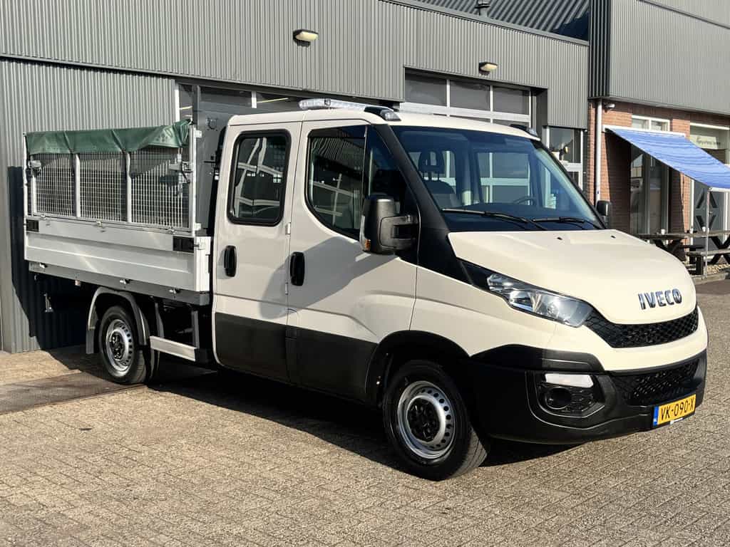 Iveco Daily 35S11D 2.3 DC 7 persoons 3500kg trekgewicht Airco Euro 5 Pick-up Open laadbak Bakwagen 1e eiegenaar P-up