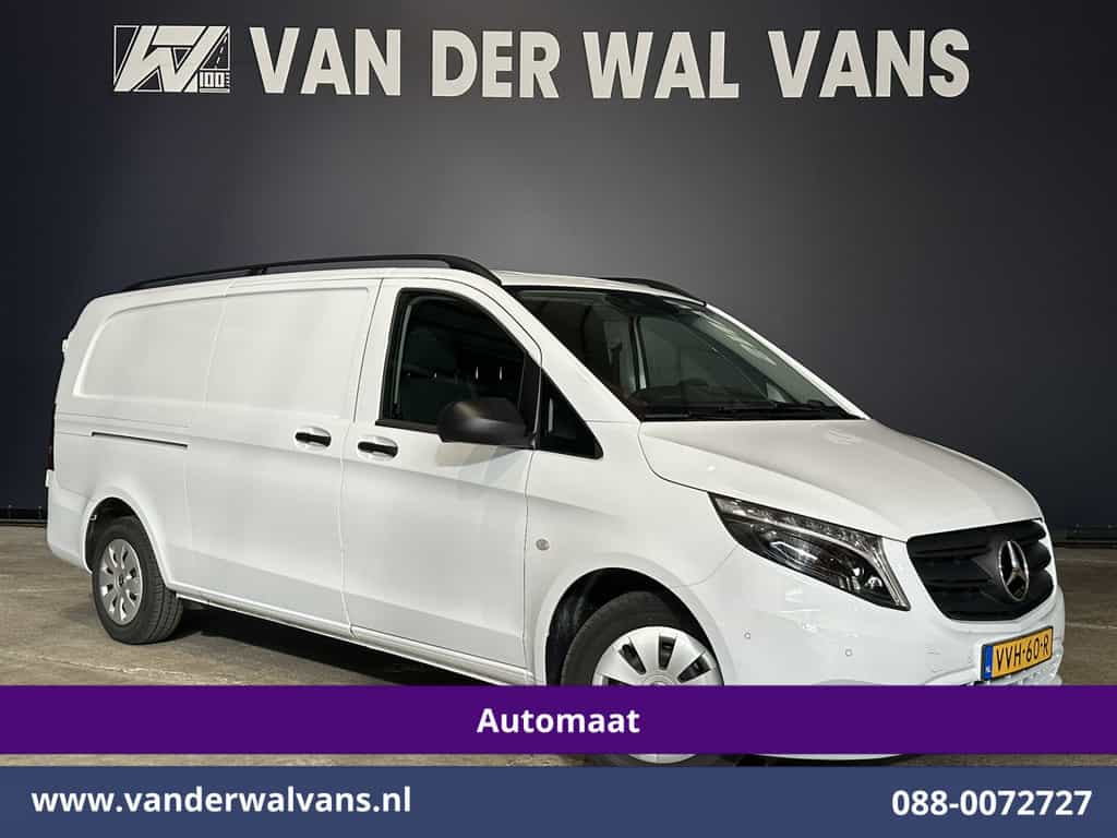Mercedes-Benz Vito 116 CDI 164pk 9G-Tronic Automaat L3H1 Euro6 Airco | Camera | LED | Apple Carplay | 2500kg Trekhaak Android Auto, Cruisecontrol, Parkeersensoren, Bijrijdersbank