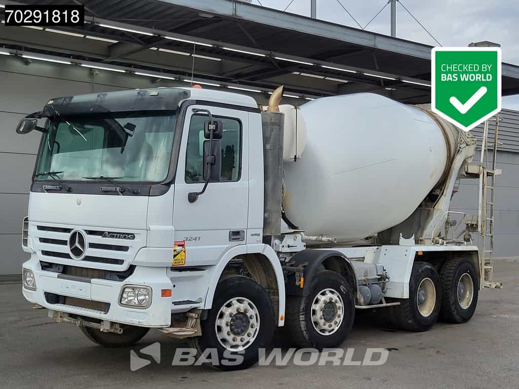 Mercedes Actros 3241 8X4 9m3 Stetter Steelsuspension 3-Pedals Retarder Euro 4