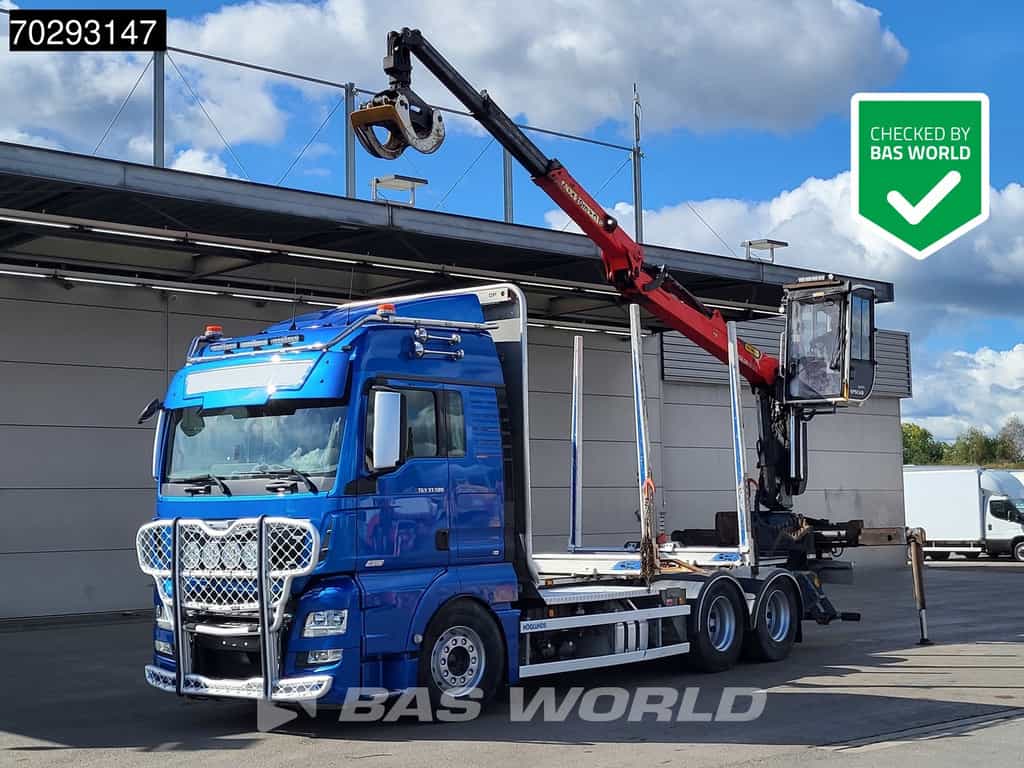 MAN TGX TGX 33.580 6X4 Palfinger Epsilon Wood crane  Holztransport Retarder Navi Xenon Euro 6