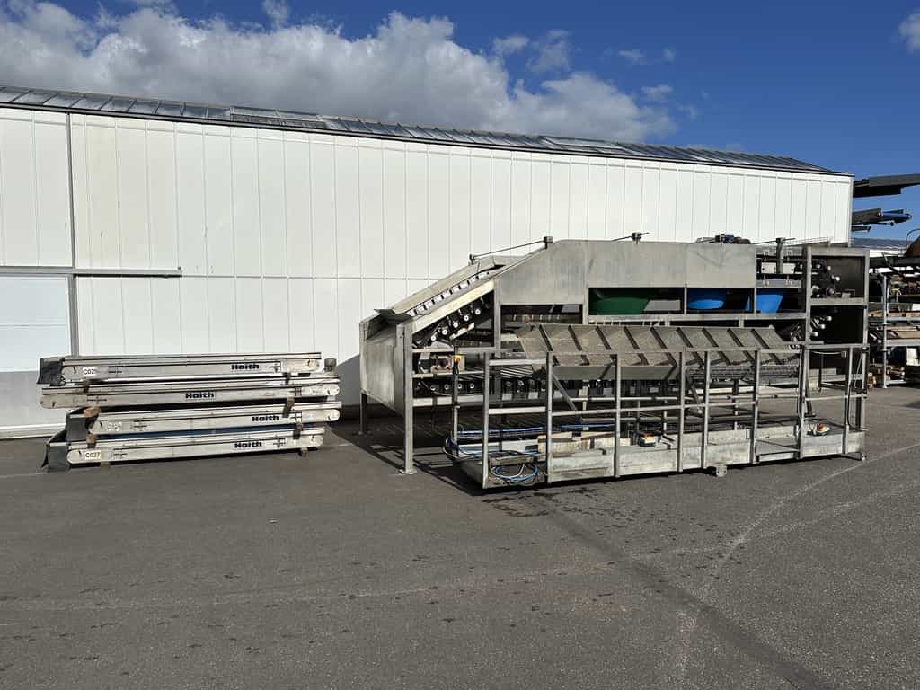 Haith GRADER rollensorteermachine 180 cm met 4 sorteringen RVS