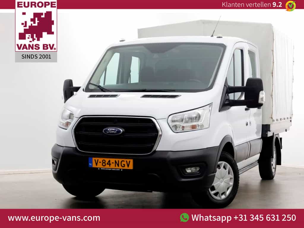 Ford Transit 2.0 TDCI 130pk L2H1 Trend D.C. Open Laadbak met huif 05-2020