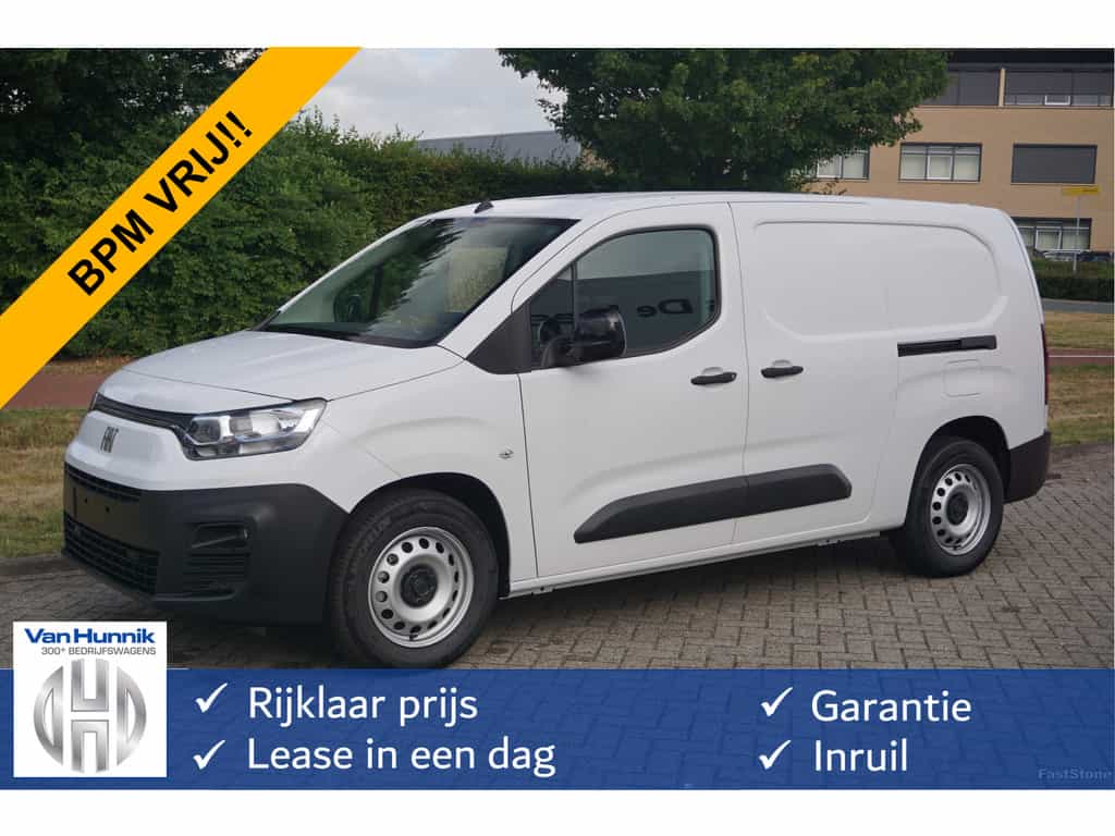 Fiat E-Doblò L2 50 kWh Plus BPM VRIJ Climate, Navi, Camera, Betimmering, 2x Schuifdeur!! NR. J572*