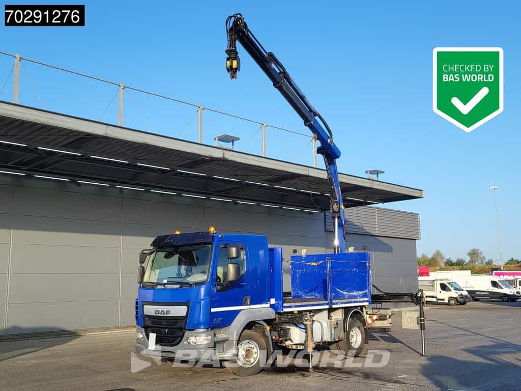 DAF LF LF 260 4X2 HIAB 111 B-2 Hiduo Crane Automatic ACC Euro 6