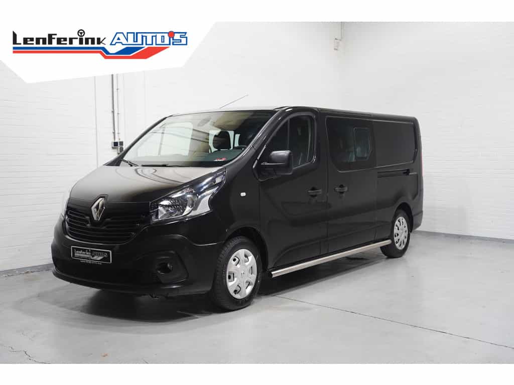 Renault Trafic 1.6 dCi 120 pk Dubbel Cabine 2x Schuifdeur, Navi Airco, Trekhaak, Sidebars, APK 09-2026, 6-Zits