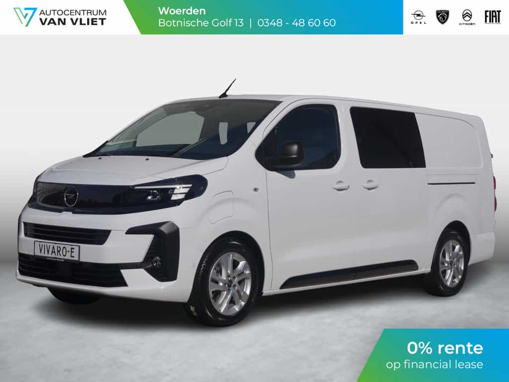 Opel Vivaro Electric 75 kWh Dubbele Cabine | 2x schuifdeur | 0% rente | tot 8 jaar garantie | Dynamic Surround View Pakket| Comfort Pakket | Exterieur Pakket | Winterpakket | Apple Carplay | rondom zicht camera's | LM velgen | Dodehoek detectie | parkeersensoren voor & achter | betimmering | rijklaarprijs