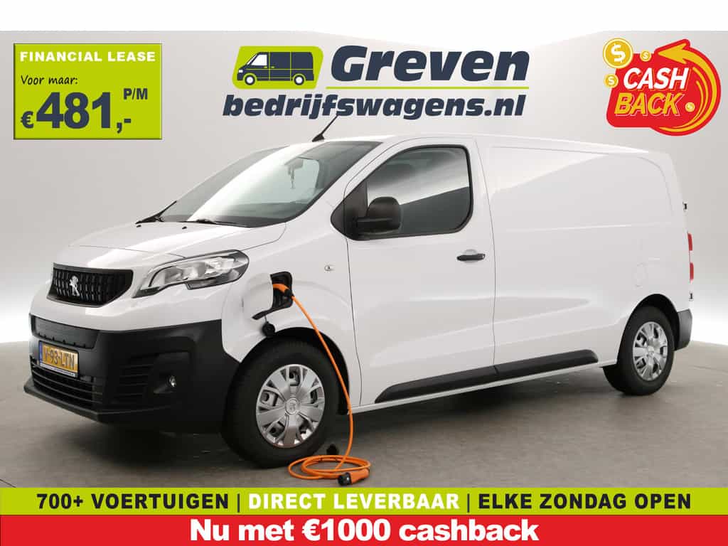 Peugeot e-Expert L2H1 75 kWh | SOH 99% | Snelladen | Elektrisch | Airco | 360° Camera | Carplay | Cruise | 3-Zits