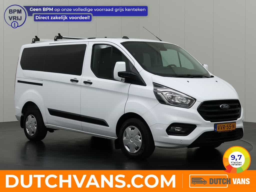 Ford Transit Custom 2.0TDCI 130PK Dubbele Cabine | Navigatie | Camera | 6-Peroons | Trekhaak | Dakdragers