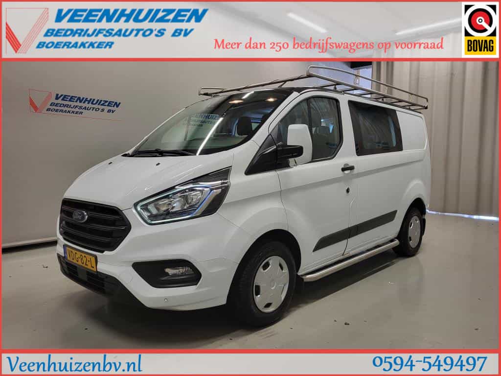 Ford Transit Custom 2.0TDCI Dubbele Cabine Trekhaak Euro 6!
