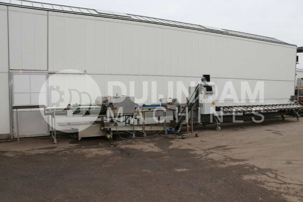 Hermeler ATS 18 aspergesorteerder met wasser voor witte asperges