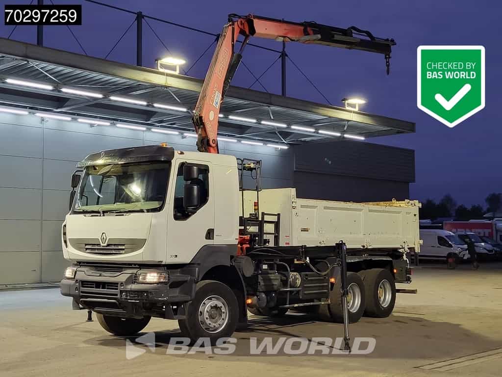 Renault Kerax Kerax 370 6X4 Fassi F150AXS.22 Crane 10m3 2-side tipper Big-Axle Steelsuspension Manual