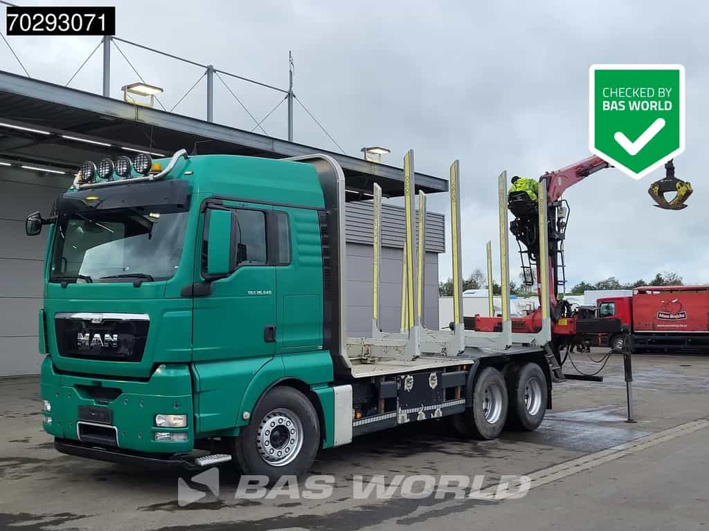 MAN TGX 26.540 6X4 TAJFUN L150Z.96 woodcrane Holztransport Manual Retarder Euro 5