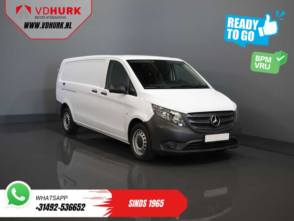 Mercedes-Benz Vito 116 CDI Aut. L3 XL BPM VRIJ! Carplay/ Stoelverw./ 270Gr. Deuren/ Cruise/ Airco/ Navi/ Camera/ PDC