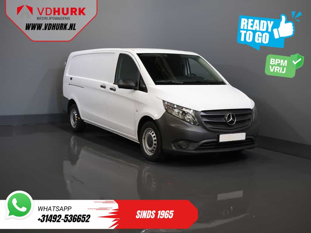 Mercedes-Benz Vito 116 CDI Aut. L3 XL BPM VRIJ! Carplay/ Stoelverw./ 270Gr. Deuren/ Cruise/ Airco/ Navi/ Camera/ PDC