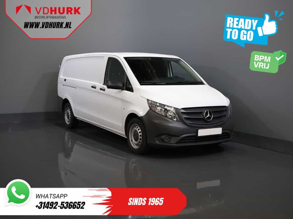 Mercedes-Benz Vito 116 CDI Aut. L3 XL BPM VRIJ! Carplay/ Stoelverw./ 270gr deuren/ Cruise/ Airco/ Navi/ Camera/ PDC