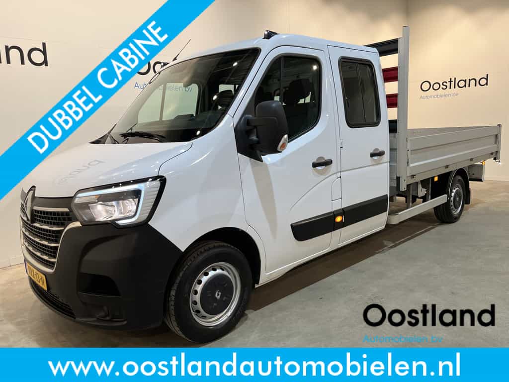 Renault Master 2.3 dCi 145 PK L3 DC Dubbel Cabine Open Laadbak / Euro 6 / Airco / Trekhaak / Cruise Control / DC 7 Pers. / 24.400 KM !!
