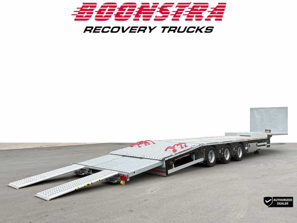 Aksoylu AKT3D 3 asser Semi-Trailer Winde Machinetransporter Twistlock Trailer