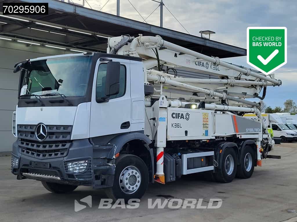 Mercedes Arocs 2640 6X4 36mtr CIFA K36L-HP168EC 4 arm Automatic Big-Axle Steelsuspension Euro 6