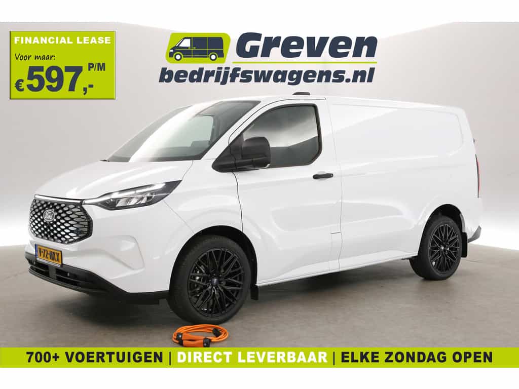 Ford E-Transit Custom 320 L1H1 65 kWh | Nieuw | Elektrisch | Snelladen | 20"LMV | Virtual Cockpit | Clima | Camera | 3-Zits | Cruise | Carplay | Stoelverw.