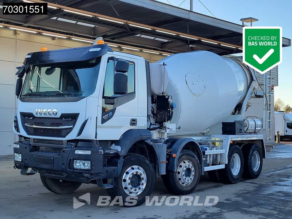Iveco Stralis 400 8X4 9m3 Stetter mixer Steelsuspension Big-Axle Automatic Euro 6