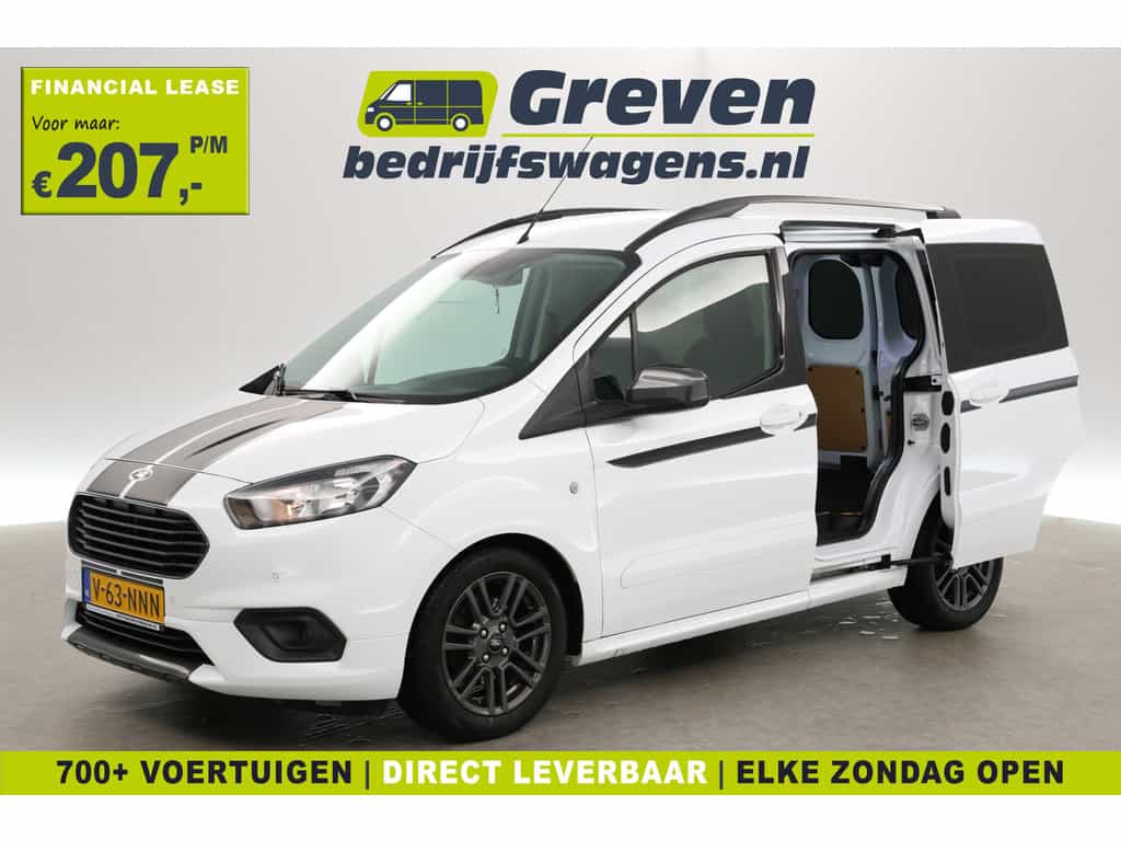 Ford Transit Courier 1.5 TDCI Sport 100PK 6-bak | Euro6 | 2xSchuifdeur | Airco | Camera | Carplay | Striping | Stoelverw.
