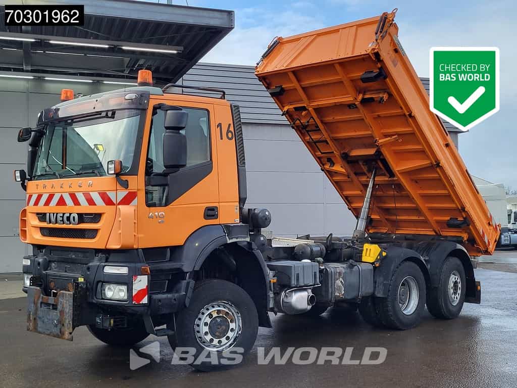 Iveco Trakker 410 6X4 5m3 Meiller 3-way tipper Lift+Steering axle Big-Axle Euro 5