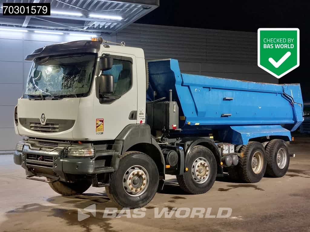 Renault Kerax 520 8X4 17m3 CIF tipper Steel Suspension Big-Axle Optibrake+ Automatic Euro 5
