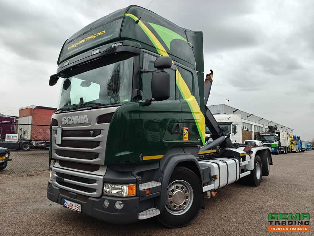 Scania R450 6x2/4 Topline Euro6A - Retarder - HaakarmSysteem Marrel 26T - Standairco - LiftAs - Vangmuil - Dubbele Tanks
