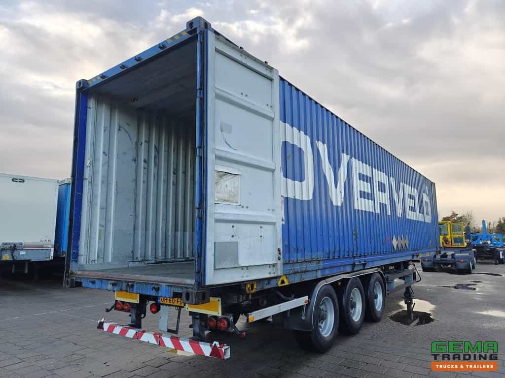 Pacton T3-007 3-Assen BPW - Containerchassis +  45FT HiCube Container - Reservewieldrager