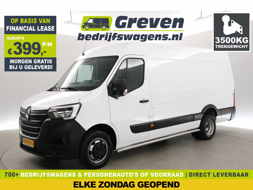 Renault Master T35 2.3 dCi L3H2 | Euro6 | 3500kg Trekgew. | Trekh. | Dubbellucht | Airco | Cruise | 3-Zits | Navi