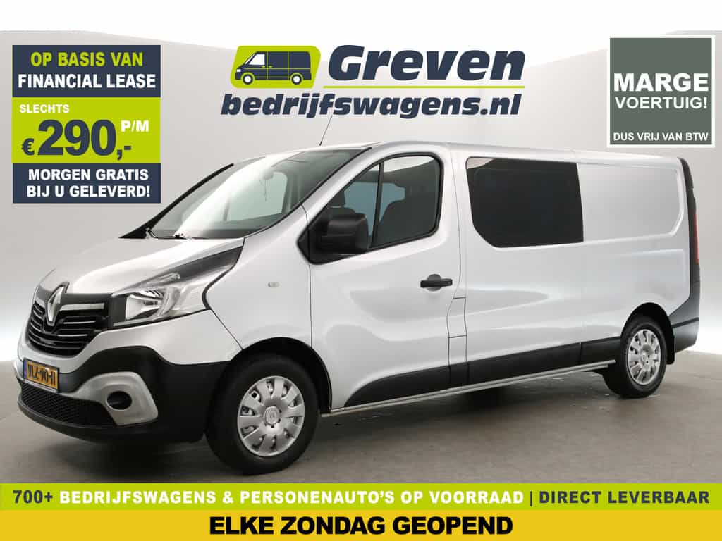 Renault Trafic 1.6 dCi T29 L2H1 | Euro6 | MARGE | Dubbele Cabine | Airco | Cruise | Navi | Parkeersens.