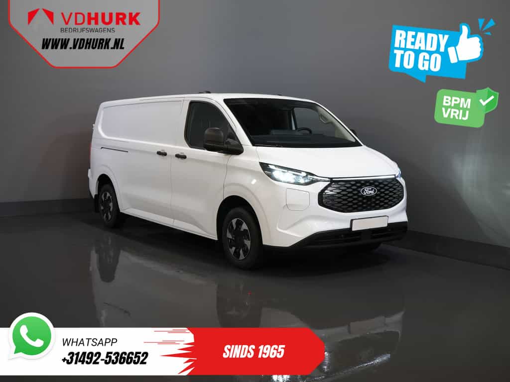 Ford E-Transit Custom 340 L2 Trend 65 kWh 330 km WLTP LED/ Snellader/ 2.3t Trekverm./ Stuurverw./ Stoelverw./ Carplay/ Climate/ Camera/ PDC/ Cruise