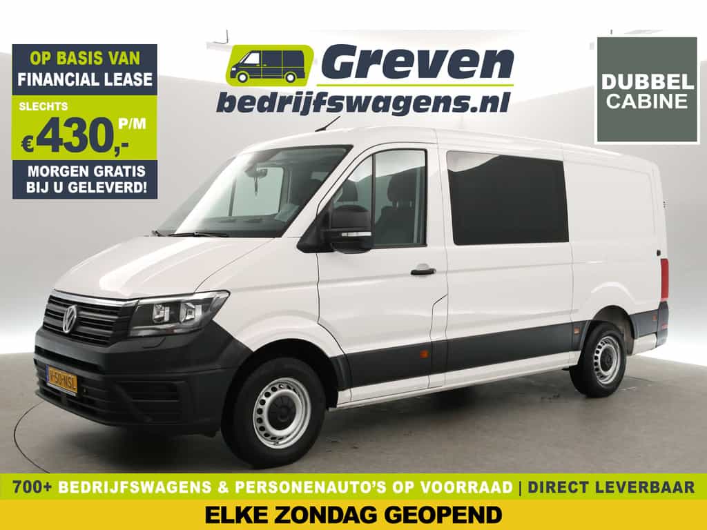 Volkswagen Crafter 35 2.0 TDI L3H2 | Euro6 | 177PK | DC | 6-Zits | 3000kg Trekgew. | 6-Zits | Airco | Cruise | Carplay | Parkeersens. | Navi