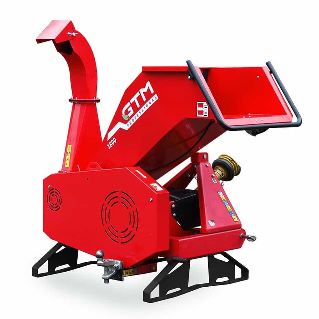 Gtm1800P haksellaar met trommel max 14 cm draaibare uitvoer Aandrijving via aftakas Tractoren 25 pk - 50 pk