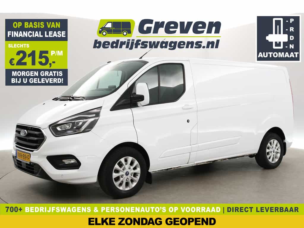 Ford Transit Custom 2.0 TDCI 170PK L2H1 | Euro6 | Aut. | Airco | Cruise | 3-Zits | Trekh. | Camera | Carplay | Stoelverw. | Parkeersens.