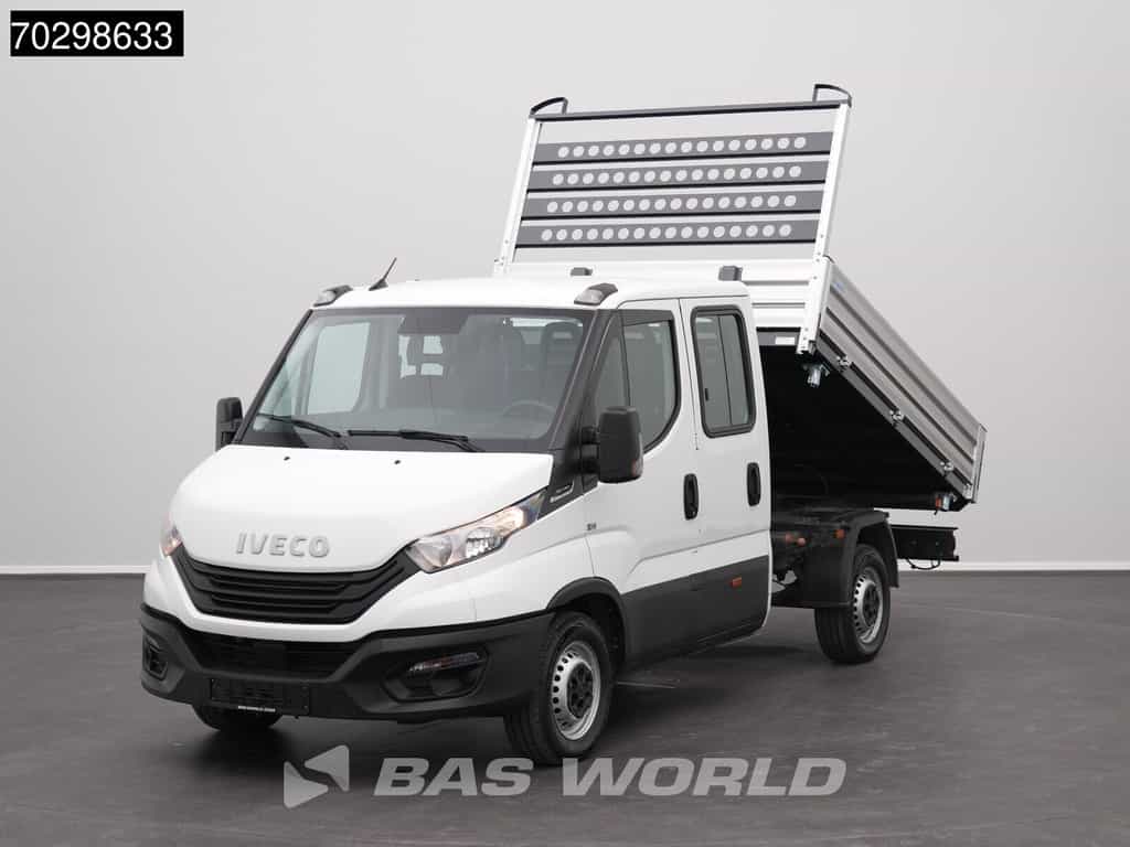 Iveco Daily 35S16 Driezijdige Automaat Kipper Dubbel Cabine 3,5t Trekhaak 160PK Airco Camera Euro6 Tipper Benne Kieper Airco Trekhaak