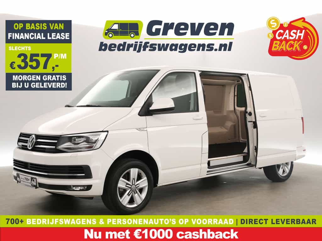 Volkswagen Transporter 2.0 TDI L2H1 | Euro6 | 204PK | Aut. | Airco | Cruise | 3-Zits | Camera | Carplay | 2xSchuifdeur