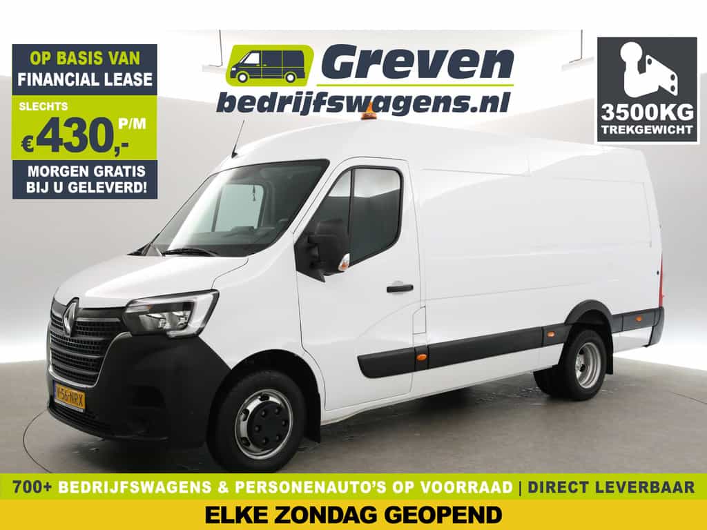 Renault Master T35 2.3 dCi 164PK L3H2 | Euro6 | 3500KG Trekgew. | Trekh. | Dubbellucht | Airco | Cruise | Camera | 3-Zits