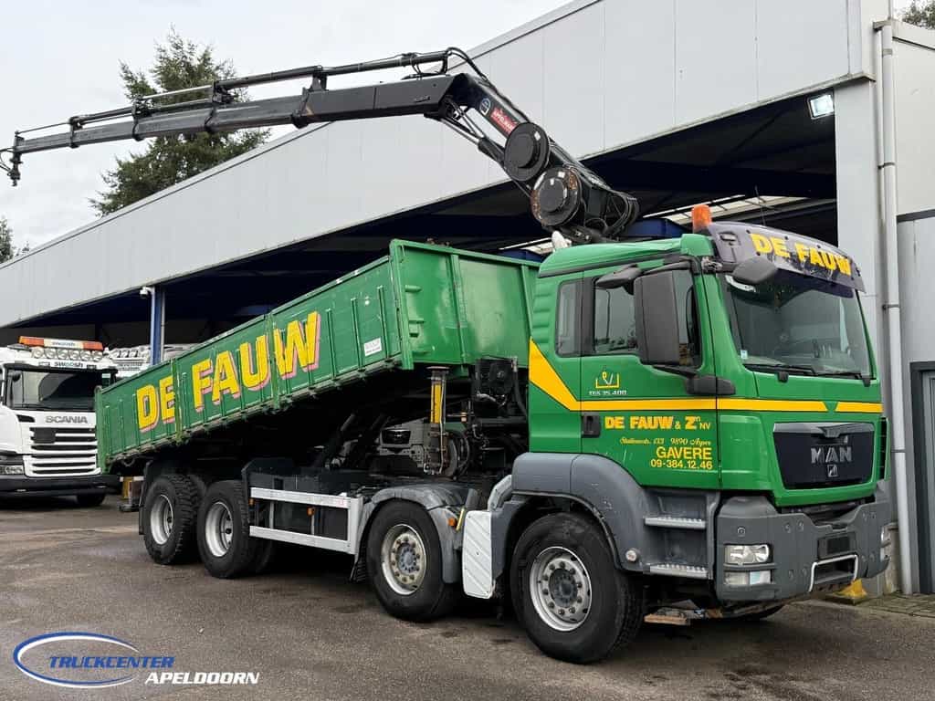 MAN TGS 35.400 8x4 Bladgeveerd, Handgeschakeld, HIAB 166-E4 Hipro TC11242