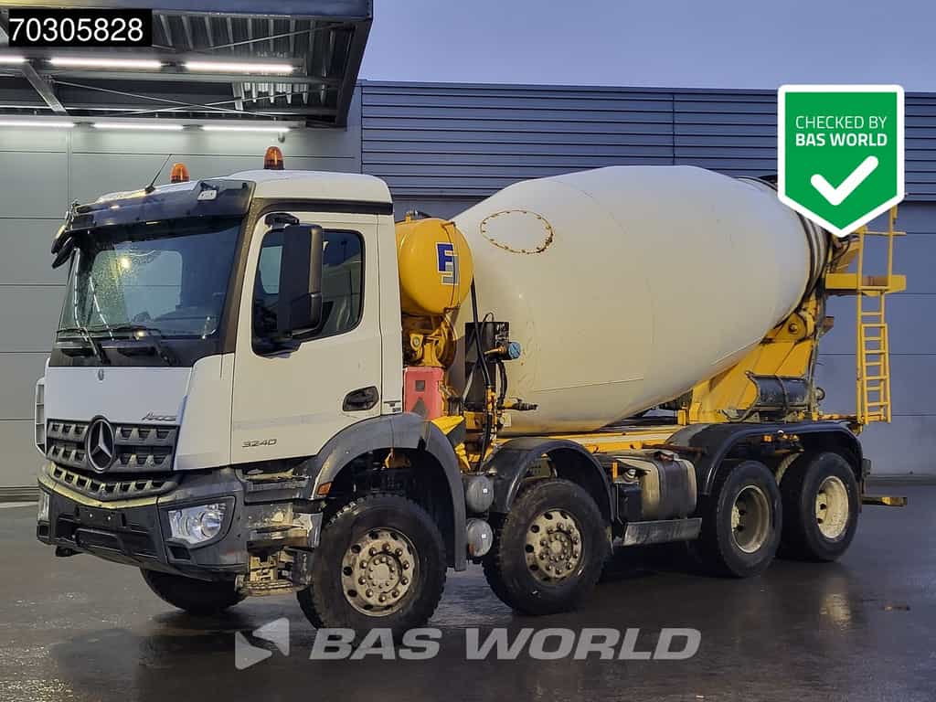 Mercedes Arocs 3240 8X4 9m3 mixer Steelsuspension Automatic Airco Euro 6