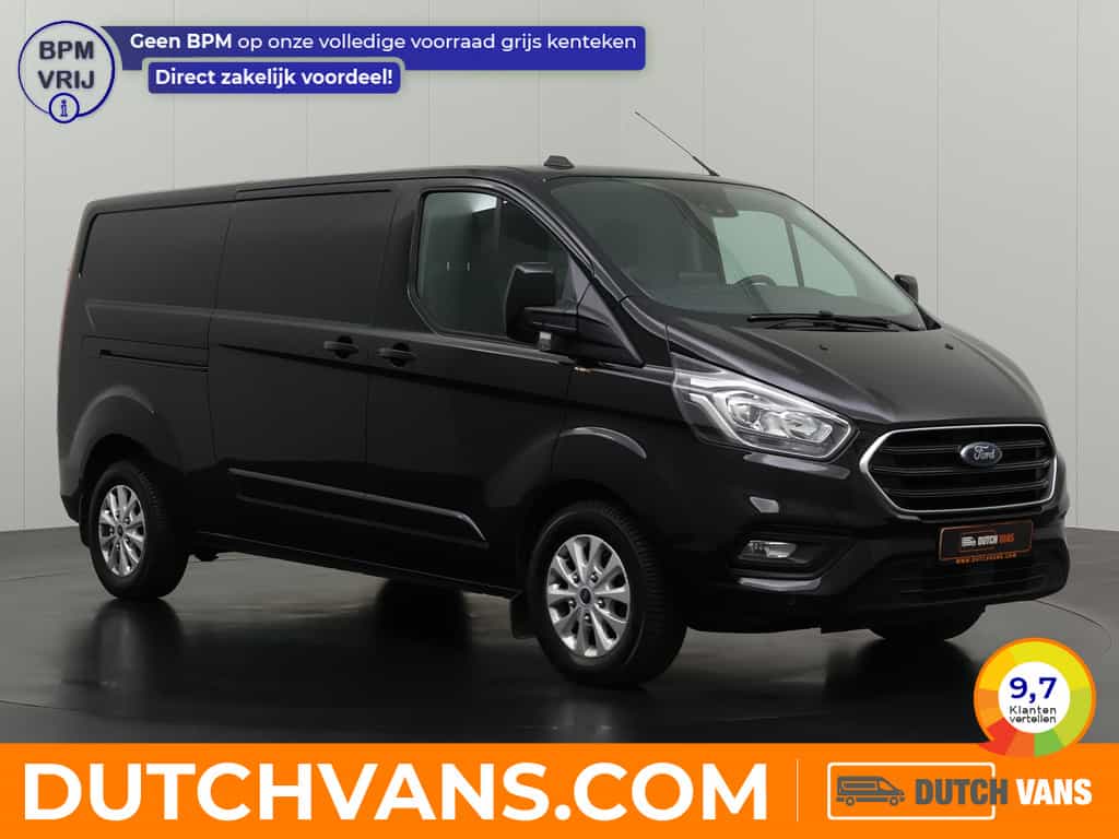Ford Transit Custom 130PK Automaat Lang Limited | Euro 6 | Vol Opties ! | Navigatie | Camera | Airco | Cruise | 3-Zits