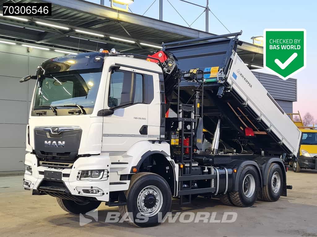 MAN TGS 28.520 6X4 NEW Palfinger PK24001 SLD 5 Kran 2-way tipper Retarder Lift+Steering Axle