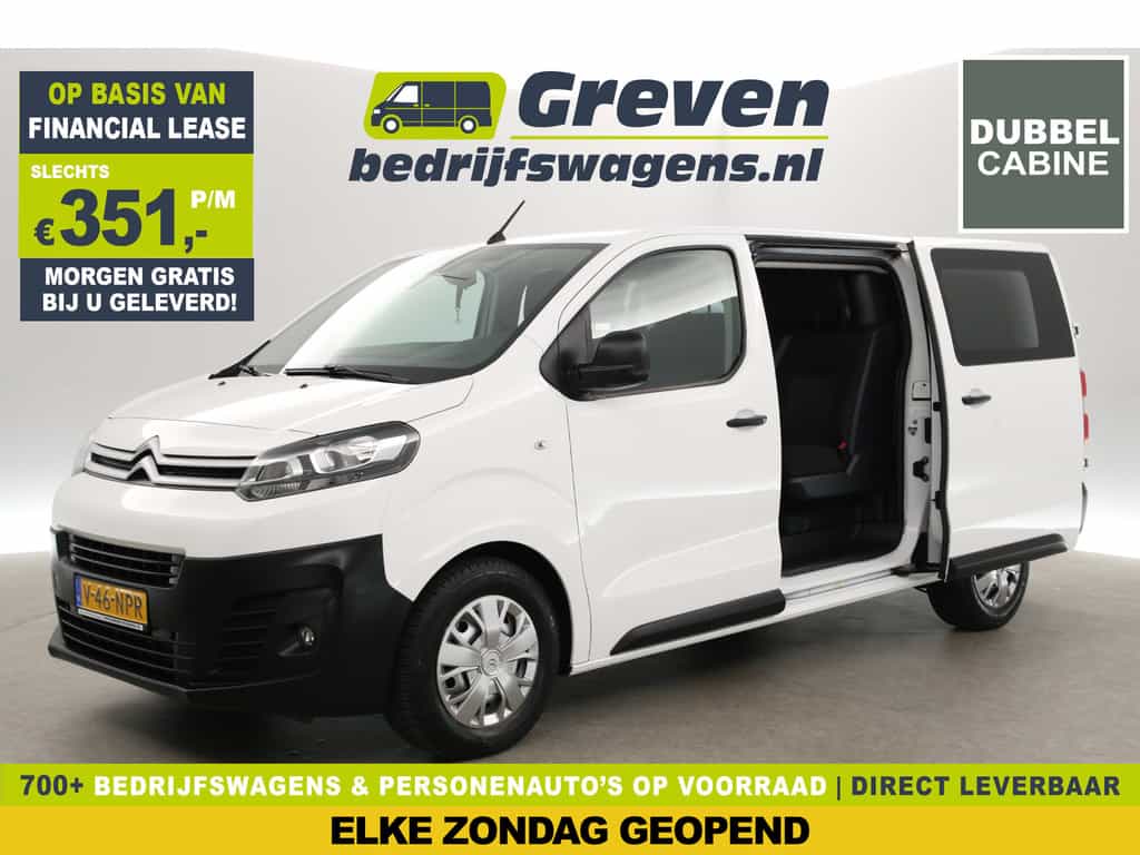 Citroën Jumpy 2.0 BlueHDI 145PK L3H1 | Euro6 | DC | 6-Zits | Airco | Cruise | Carplay | 2xSchuifdeur